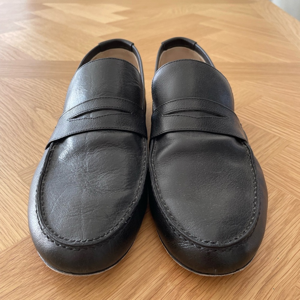 Classic Black Leather Loafers